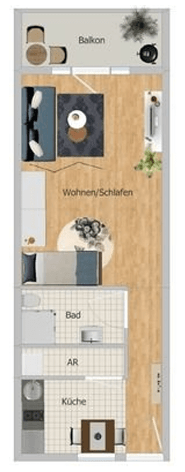 Prenájom bytu 1-izbový 39 m², Karolinenstraße 118, Fürth, Bavorsko Prenájom bytu 1-izbový 39 m², Karolinenstraße 118, Fürth, Bavorsko