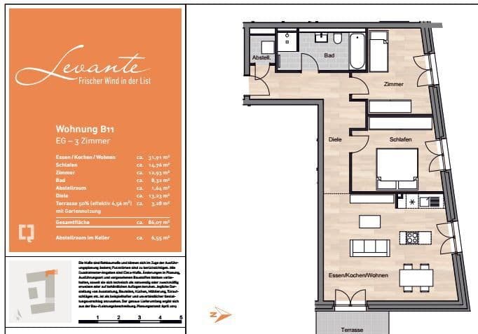 Prenájom bytu 3-izbový 86 m², Gerrit-Engelke-Straße 27, Hannover, Dolné Sasko Prenájom bytu 3-izbový 86 m², Gerrit-Engelke-Straße 27, Hannover, Dolné Sasko