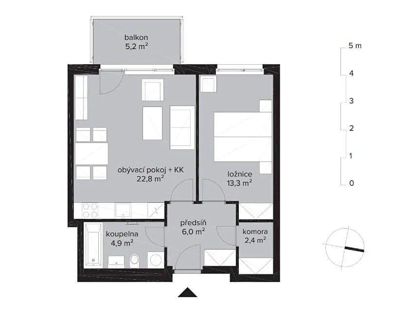 Predaj bytu 2-izbový 52 m², Sedlářova, Praha, Praha Predaj bytu 2-izbový 52 m², Sedlářova, Praha, Praha