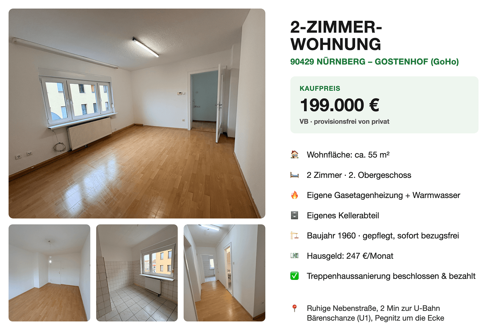Predaj bytu 2-izbový 55 m², Zickstr 2, Nürnberg, Bavorsko Predaj bytu 2-izbový 55 m², Zickstr 2, Nürnberg, Bavorsko