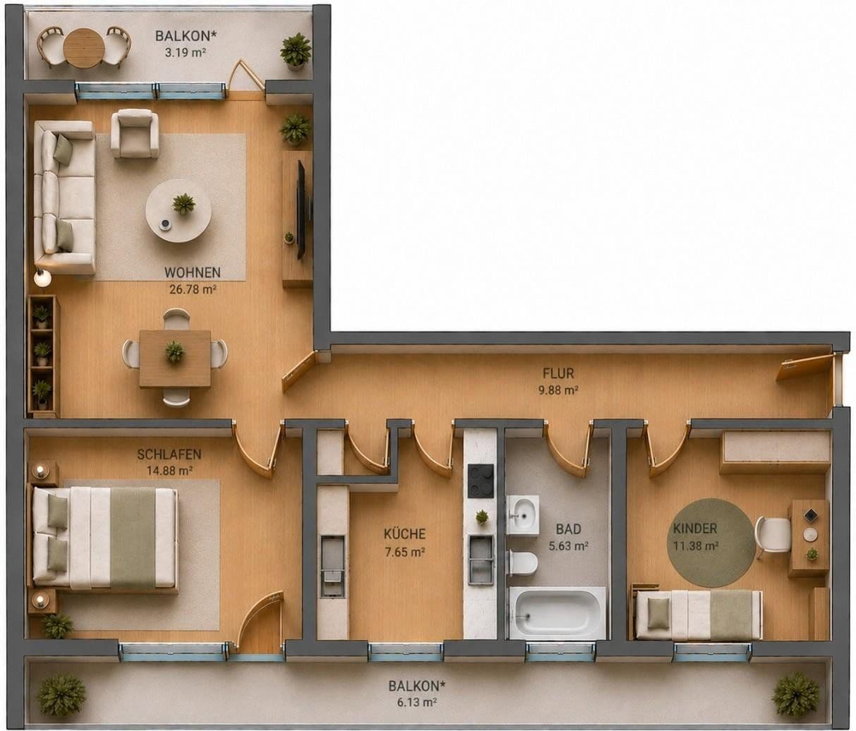 Predaj bytu 3-izbový 86 m², Kurt-Schumacher-Straße 7, Weinheim, Bádensko-Wurttembersko Predaj bytu 3-izbový 86 m², Kurt-Schumacher-Straße 7, Weinheim, Bádensko-Wurttembersko