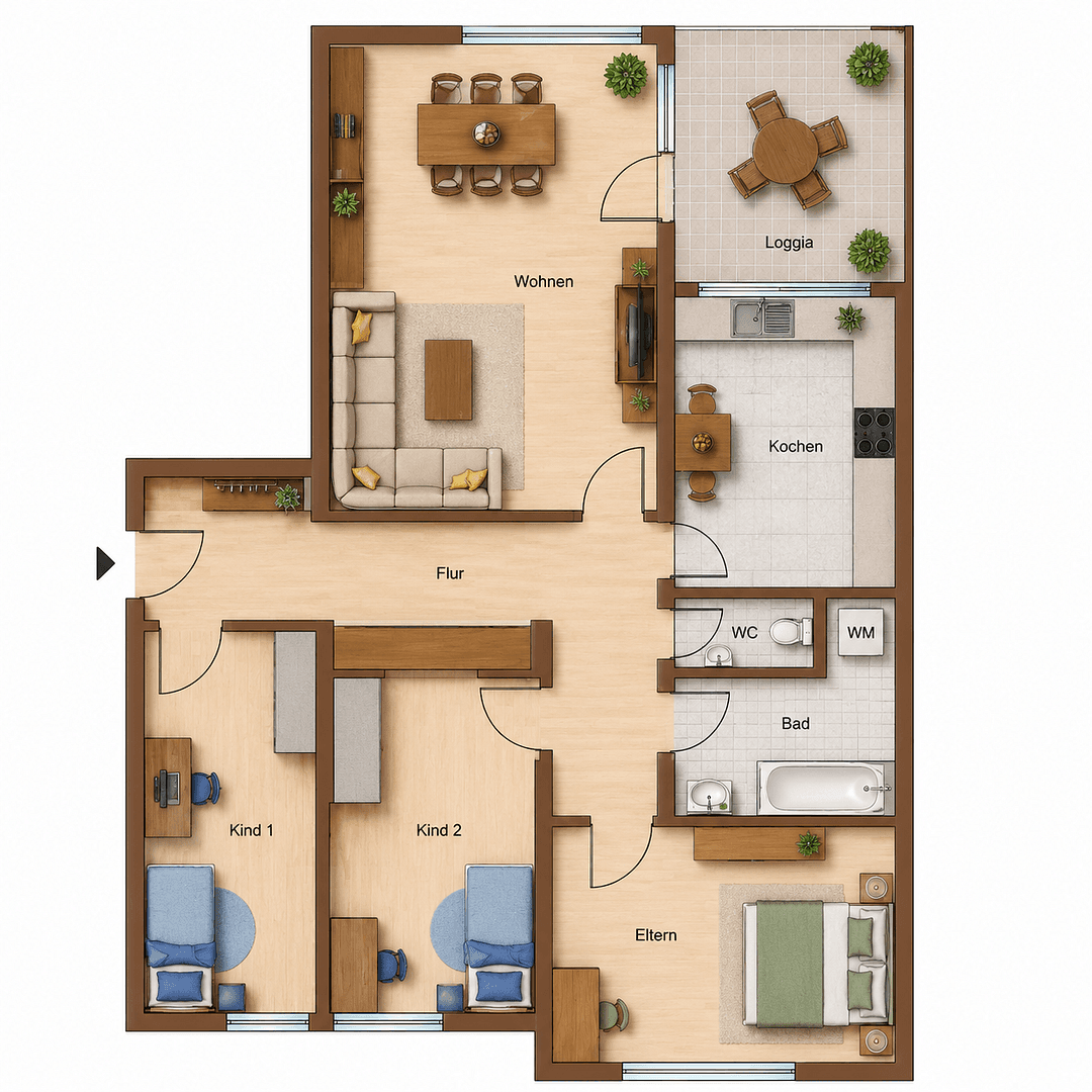 Predaj bytu 4-izbový 99 m², Germering, Bavorsko Predaj bytu 4-izbový 99 m², Germering, Bavorsko