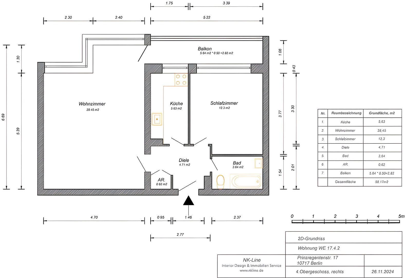 Prenájom bytu 2-izbový 58 m², Prinzregentenstraße 17, Berlin, Berlín Prenájom bytu 2-izbový 58 m², Prinzregentenstraße 17, Berlin, Berlín