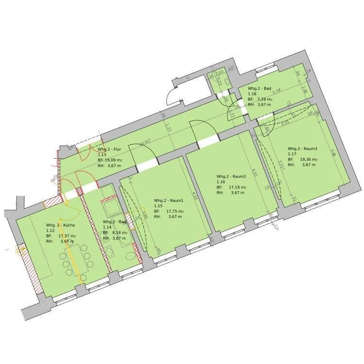 Prenájom bytu 3-izbový 100 m², Görlitz, Sasko Prenájom bytu 3-izbový 100 m², Görlitz, Sasko