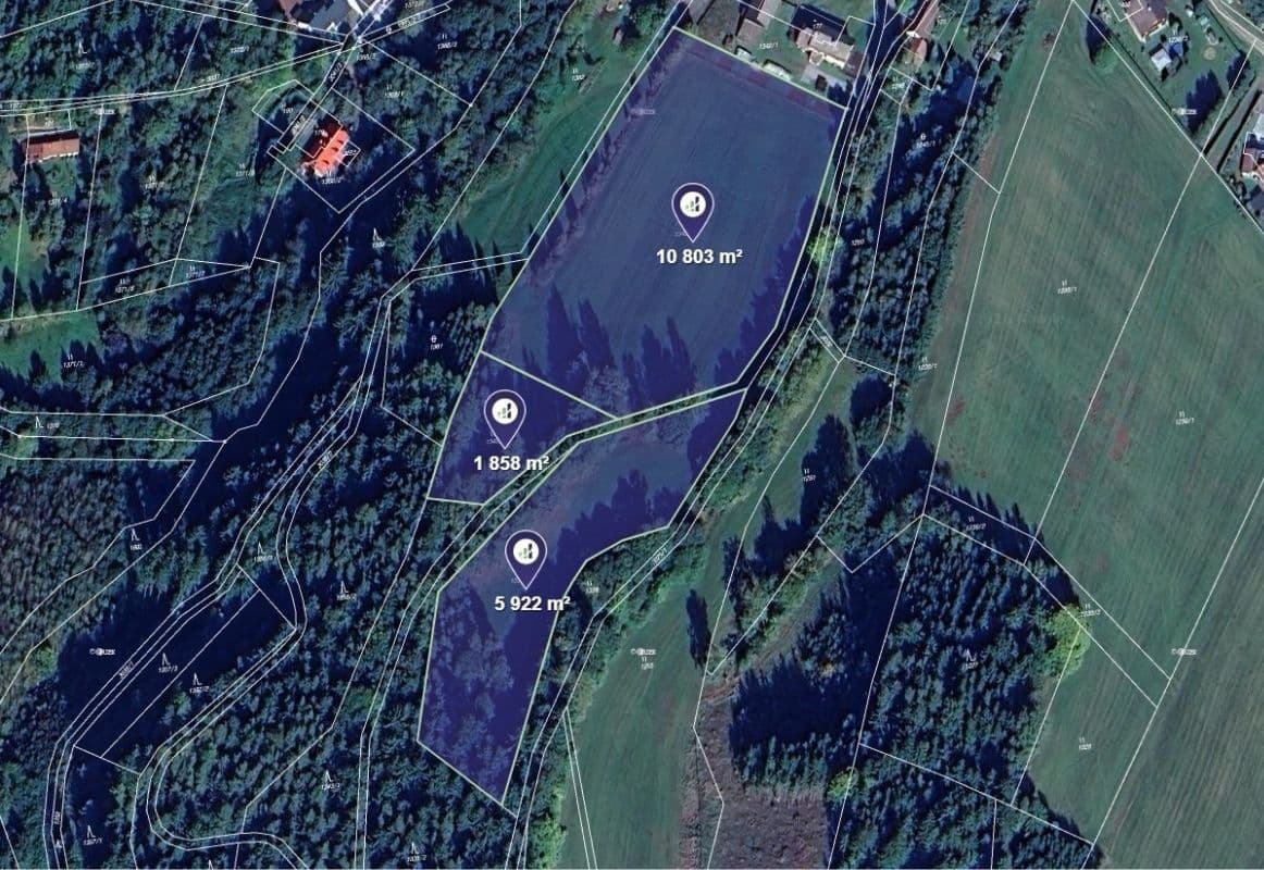 Predaj pozemku 18.583 m², Čistá u Horek, Liberecký kraj Predaj pozemku 18.583 m², Čistá u Horek, Liberecký kraj