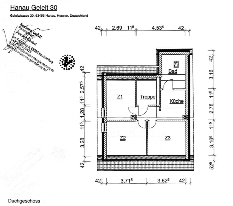 Prenájom bytu 3-izbový 45 m², Geleitstraße 30, Hanau, Hesensko Prenájom bytu 3-izbový 45 m², Geleitstraße 30, Hanau, Hesensko