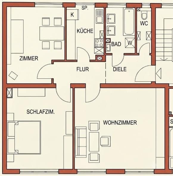 Prenájom bytu 3-izbový 84 m², Muggenhofer Str., Nürnberg, Bavorsko Prenájom bytu 3-izbový 84 m², Muggenhofer Str., Nürnberg, Bavorsko