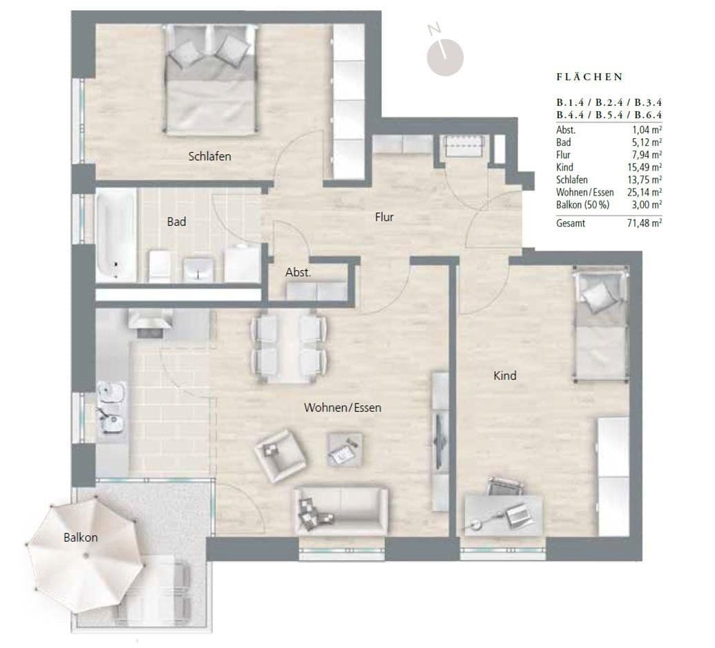 Predaj bytu 3-izbový 72 m², Georg-Aichinger-Straße 8, Regensburg, Bavorsko Predaj bytu 3-izbový 72 m², Georg-Aichinger-Straße 8, Regensburg, Bavorsko