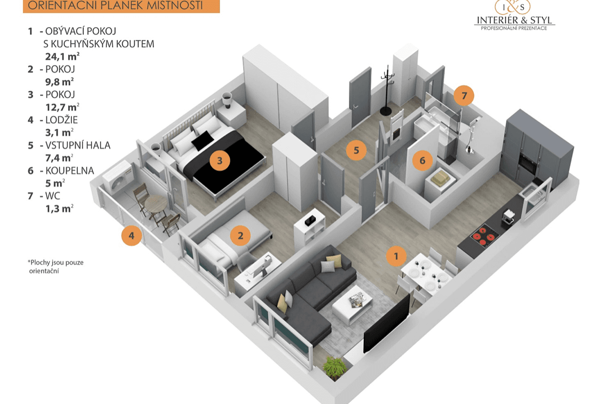 Predaj bytu 3-izbový 68 m², Vašátkova, Praha, Praha Predaj bytu 3-izbový 68 m², Vašátkova, Praha, Praha