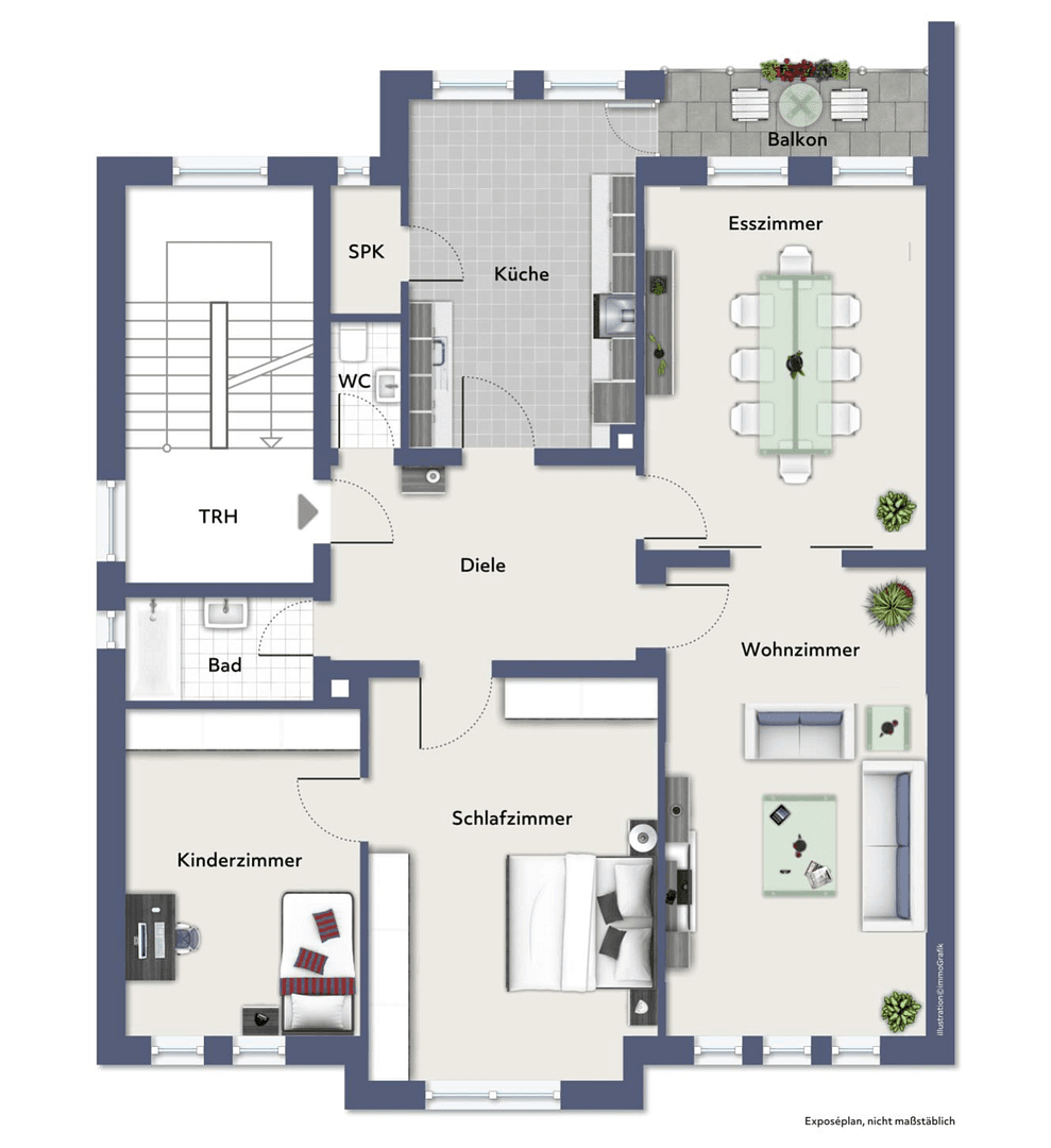 Prenájom bytu 4-izbový 112 m², In der Hülsche 10, Hagen, Severné Porýnie - Westfálsko Prenájom bytu 4-izbový 112 m², In der Hülsche 10, Hagen, Severné Porýnie - Westfálsko