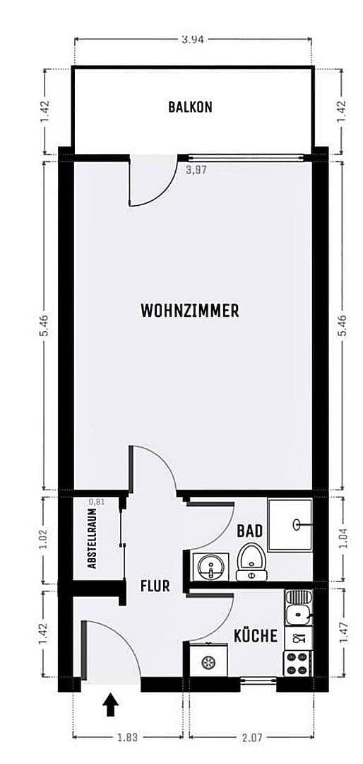 Prenájom bytu 1-izbový 36 m², Flensburger Straße 21, Berlin, Berlín Prenájom bytu 1-izbový 36 m², Flensburger Straße 21, Berlin, Berlín