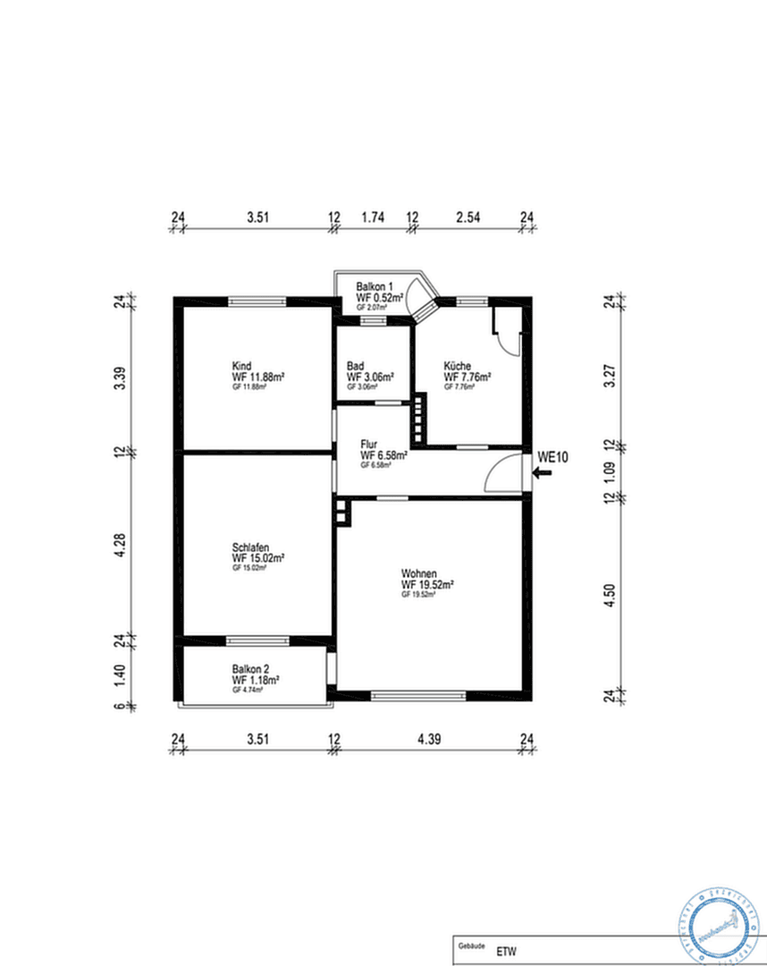Predaj bytu 3-izbový 66 m², Bremerhaven, Brémy Predaj bytu 3-izbový 66 m², Bremerhaven, Brémy