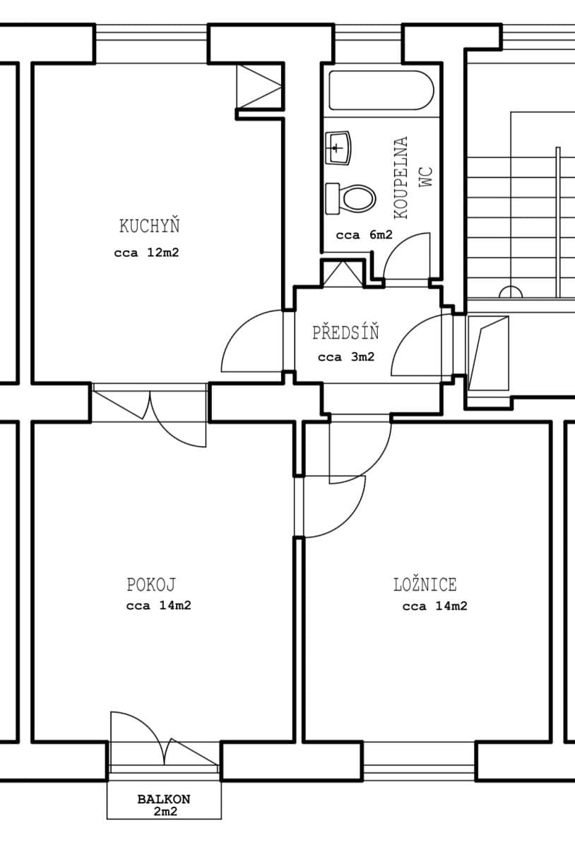 Predaj bytu 2-izbový 51 m², Ve Struhách, Praha, Praha Predaj bytu 2-izbový 51 m², Ve Struhách, Praha, Praha