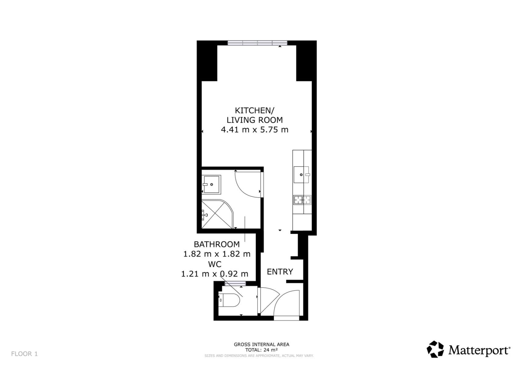 Prenájom bytu 1-izbový 22 m², Křižíkova, Praha, Praha Prenájom bytu 1-izbový 22 m², Křižíkova, Praha, Praha