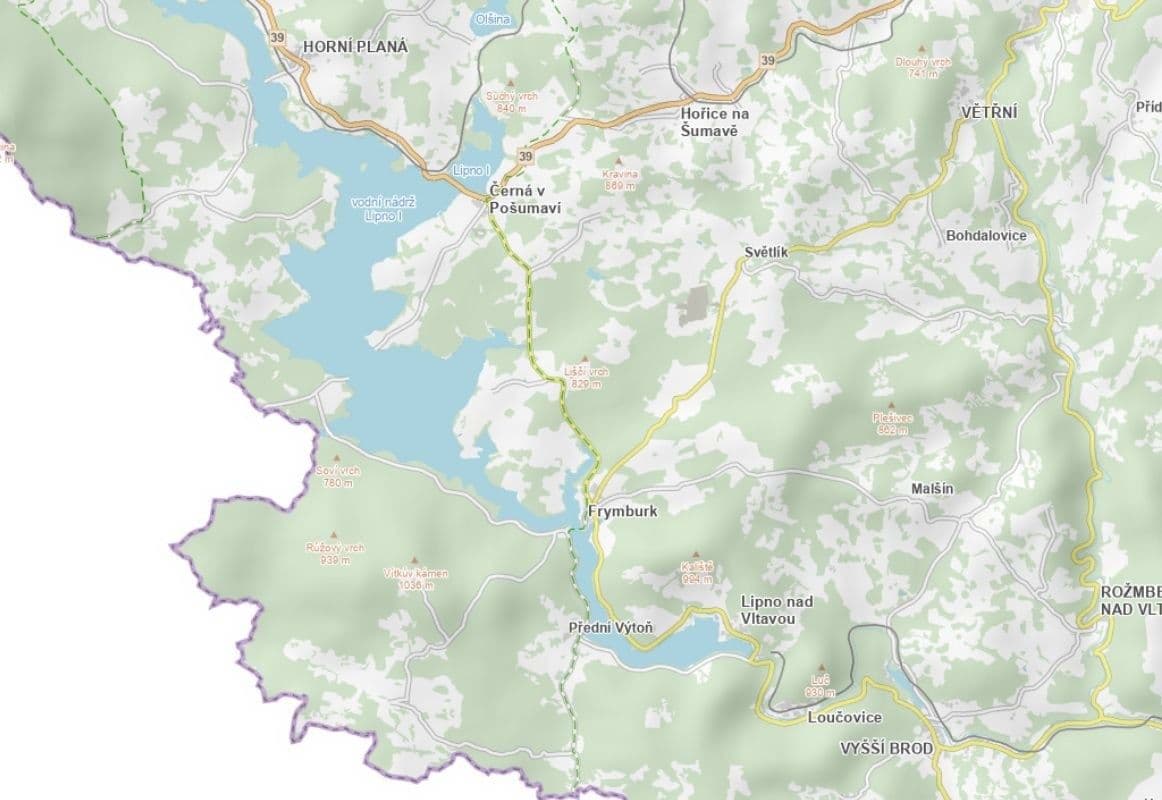 Predaj pozemku 497 m², Frymburk, Jihočeský kraj Predaj pozemku 497 m², Frymburk, Jihočeský kraj