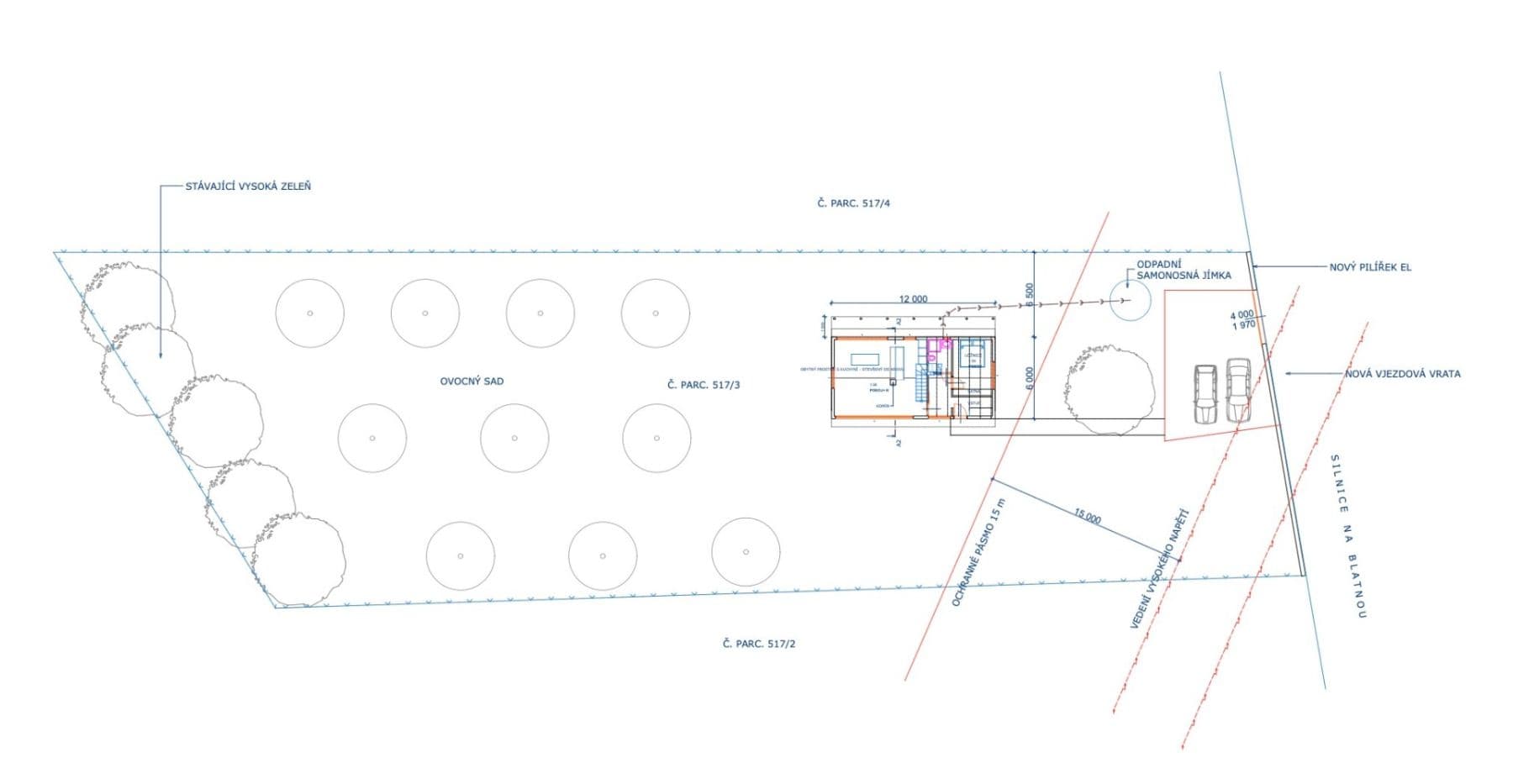Predaj pozemku 2.104 m², Chobot, Jihočeský kraj Predaj pozemku 2.104 m², Chobot, Jihočeský kraj