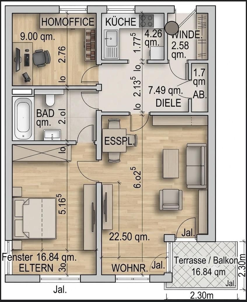 Predaj bytu 3-izbový 71 m², Leonberg, Bádensko-Wurttembersko Predaj bytu 3-izbový 71 m², Leonberg, Bádensko-Wurttembersko