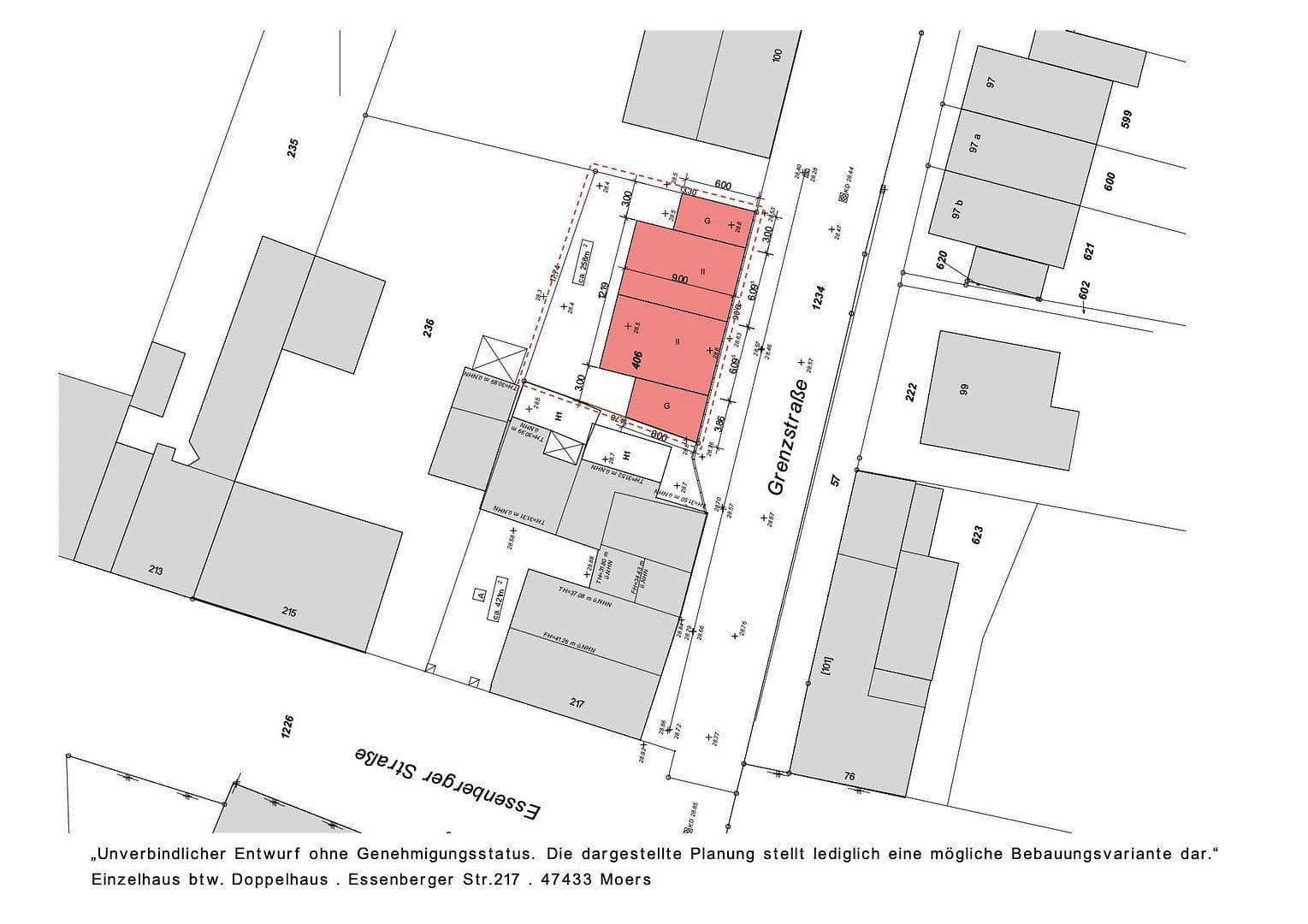 Predaj pozemku 258 m², Grenzstraße, Moers, Severné Porýnie - Westfálsko Predaj pozemku 258 m², Grenzstraße, Moers, Severné Porýnie - Westfálsko