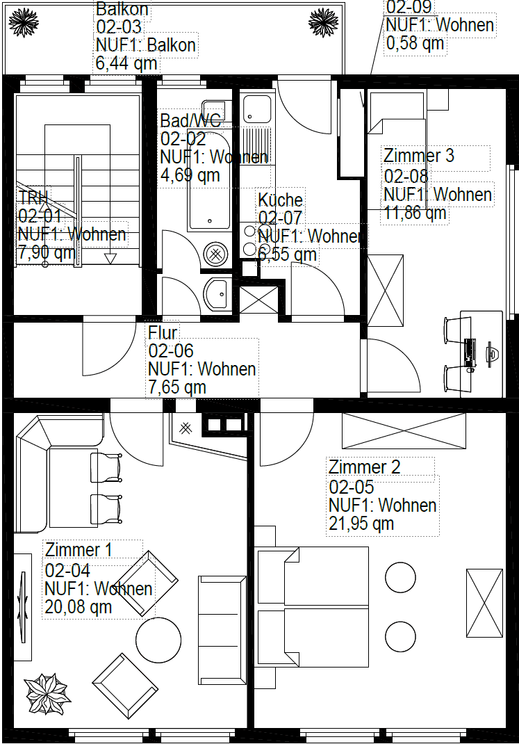 Prenájom bytu 20 m², Lammgasse 27, Heilbronn, Bádensko-Wurttembersko Prenájom bytu 20 m², Lammgasse 27, Heilbronn, Bádensko-Wurttembersko