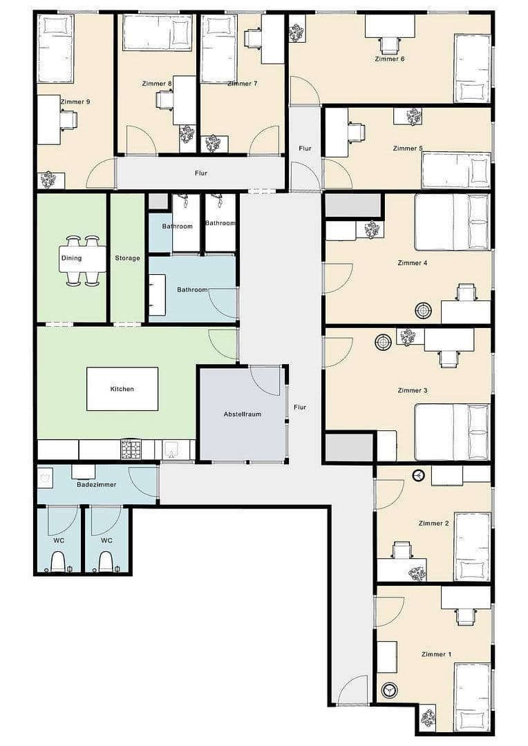 Prenájom bytu 16 m², Westliche Stadtmauerstraße 64, Erlangen, Bavorsko Prenájom bytu 16 m², Westliche Stadtmauerstraße 64, Erlangen, Bavorsko