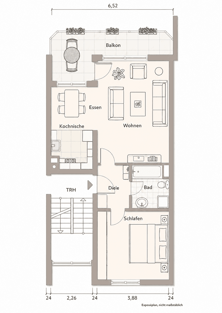 Prenájom bytu 2-izbový 57 m², Biberweg 4, Senden, Bavorsko Prenájom bytu 2-izbový 57 m², Biberweg 4, Senden, Bavorsko