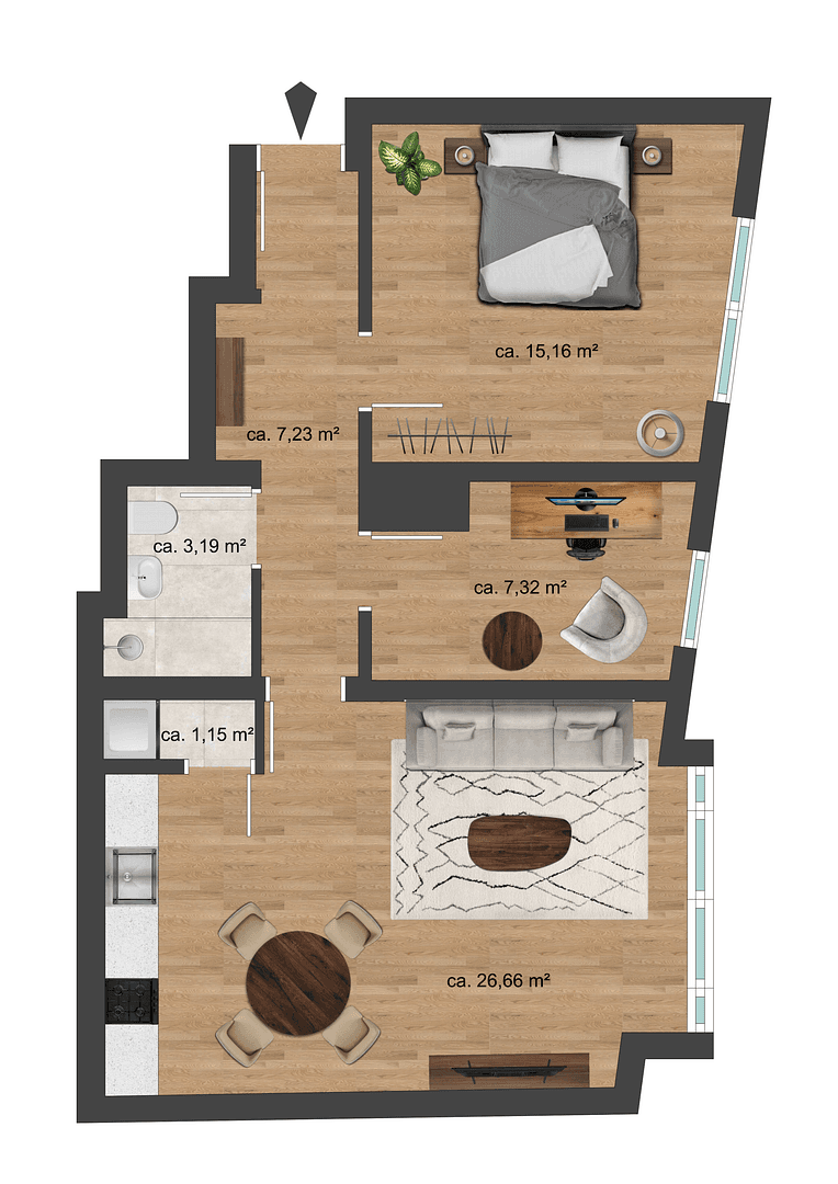 Predaj bytu 3-izbový 61 m², Lothstr. 2, München, Bavorsko Predaj bytu 3-izbový 61 m², Lothstr. 2, München, Bavorsko