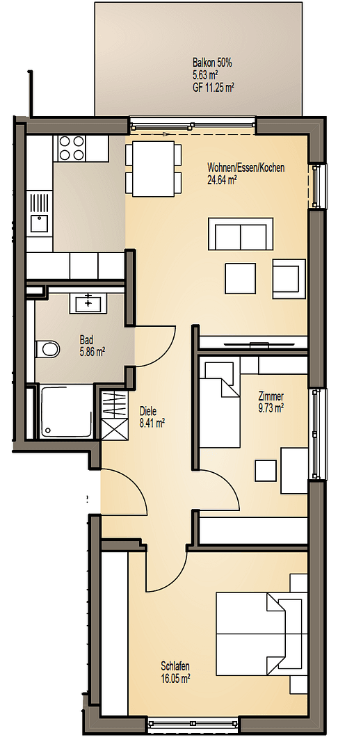 Predaj bytu 3-izbový 70 m², Karlstein am Main, Bavorsko Predaj bytu 3-izbový 70 m², Karlstein am Main, Bavorsko