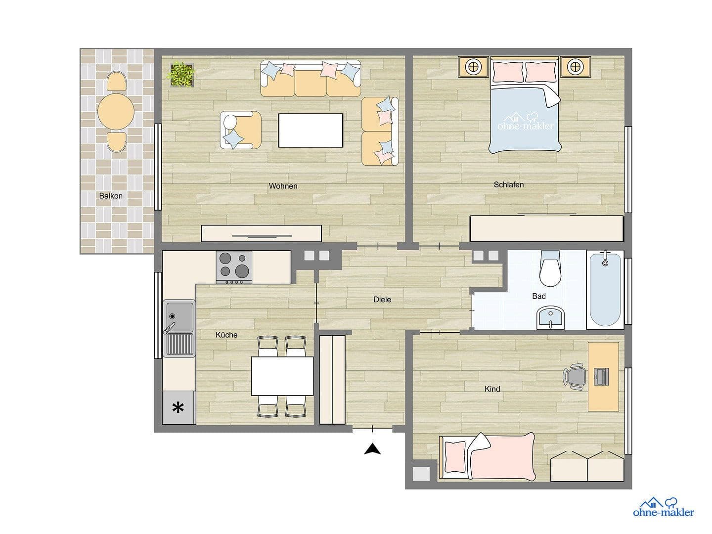Prenájom bytu 3-izbový 82 m², Schützenstrasse 77, Herten, Severné Porýnie - Westfálsko Prenájom bytu 3-izbový 82 m², Schützenstrasse 77, Herten, Severné Porýnie - Westfálsko