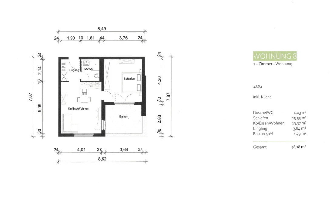 Prenájom bytu 2-izbový 49 m², Bardroffstraße 18a, Bayern - Aschaffenburg, Bavorsko Prenájom bytu 2-izbový 49 m², Bardroffstraße 18a, Bayern - Aschaffenburg, Bavorsko