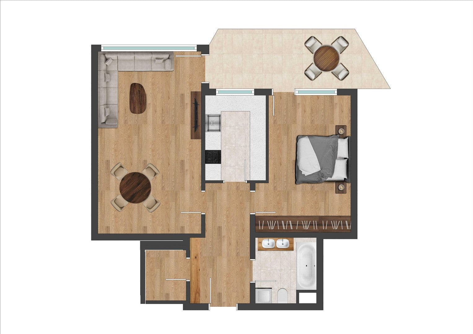 Prenájom bytu 2-izbový 66 m², Radaustr 23, Augsburg, Bavorsko Prenájom bytu 2-izbový 66 m², Radaustr 23, Augsburg, Bavorsko
