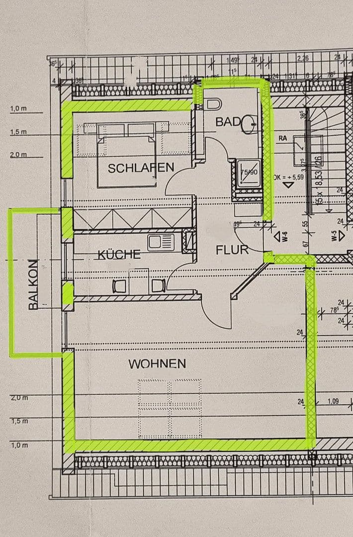 Prenájom bytu 2-izbový 58 m², Moosburg, Bavorsko Prenájom bytu 2-izbový 58 m², Moosburg, Bavorsko
