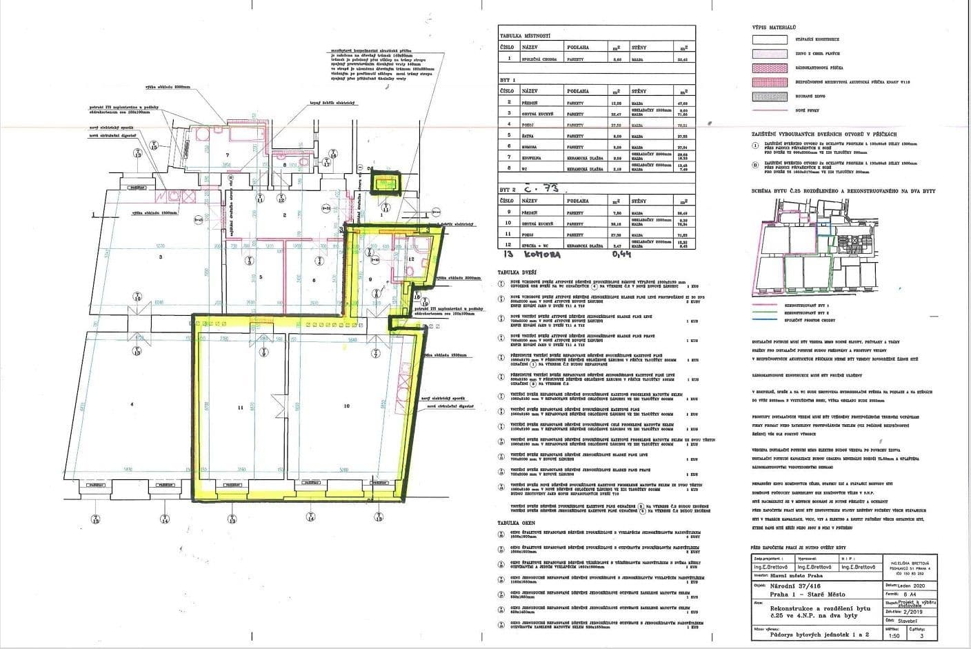 Prenájom bytu 2-izbový 77 m², Národní, Praha, Praha Prenájom bytu 2-izbový 77 m², Národní, Praha, Praha