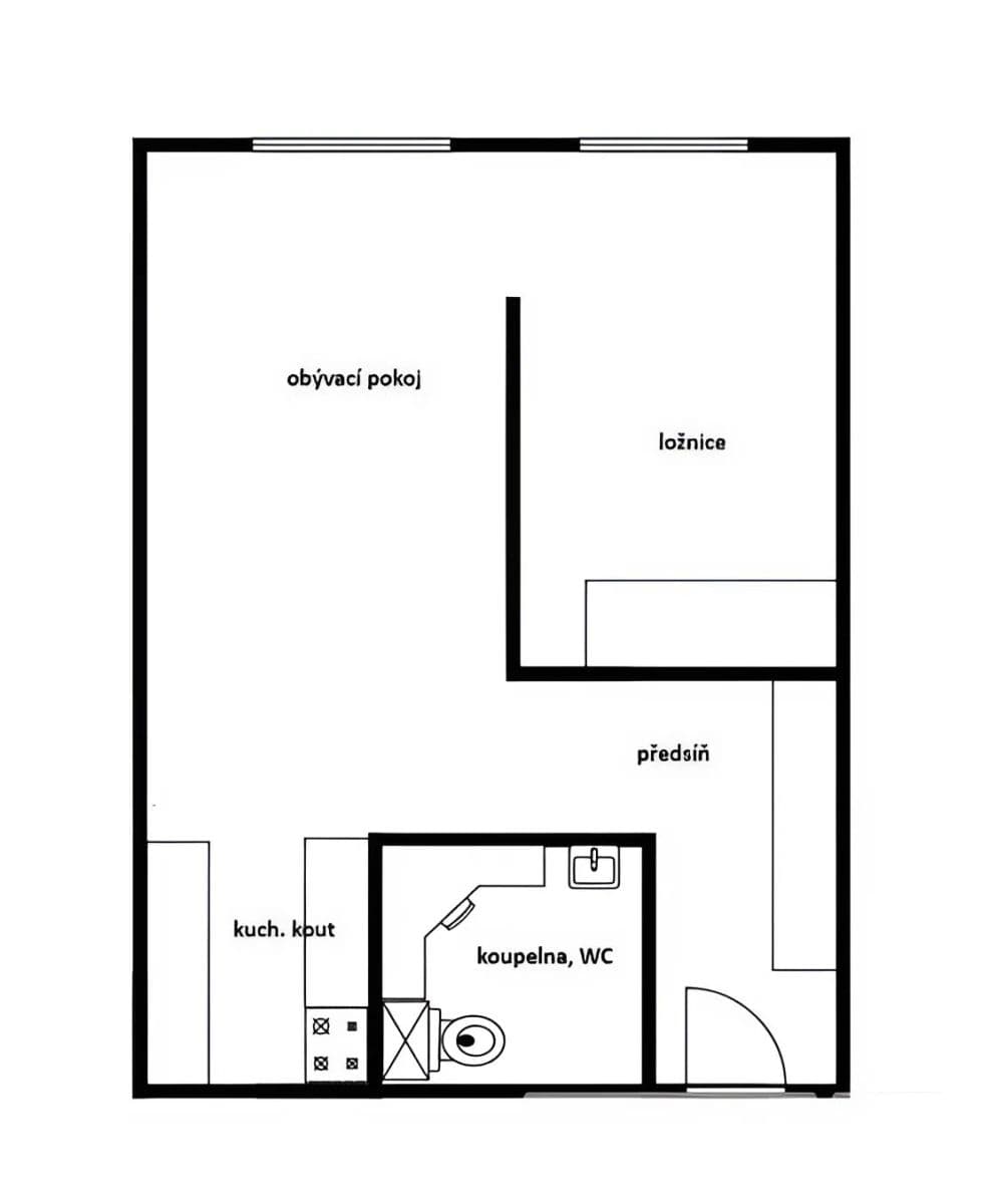 Predaj bytu 2-izbový 42 m², Doubravická, Praha, Praha Predaj bytu 2-izbový 42 m², Doubravická, Praha, Praha