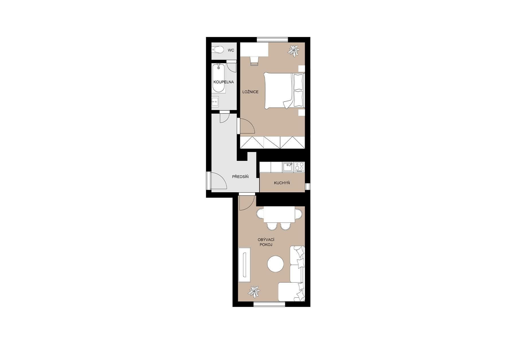 Predaj bytu 2-izbový 48 m², Na žertvách, Praha, Praha Predaj bytu 2-izbový 48 m², Na žertvách, Praha, Praha