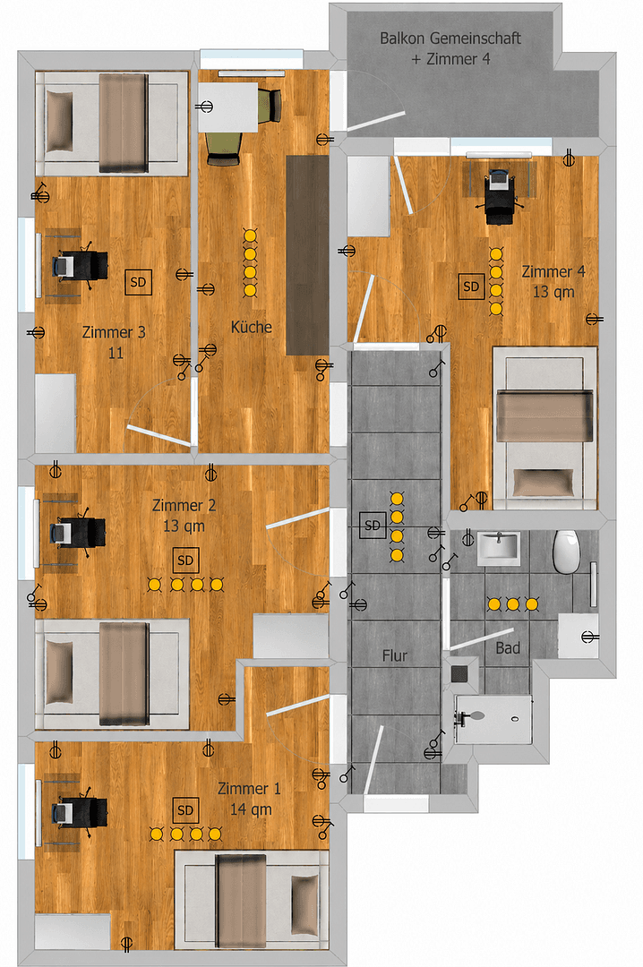 Prenájom bytu 1-izbový 11 m², Obergiesing-Fasangarten, Bavorsko Prenájom bytu 1-izbový 11 m², Obergiesing-Fasangarten, Bavorsko