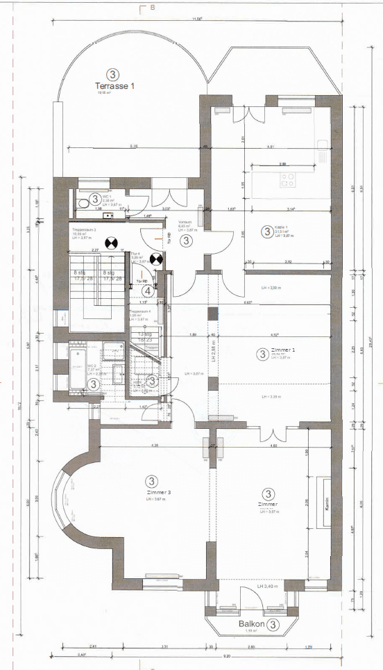 Prenájom bytu 3-izbový 155 m², Bremen, Brémy Prenájom bytu 3-izbový 155 m², Bremen, Brémy
