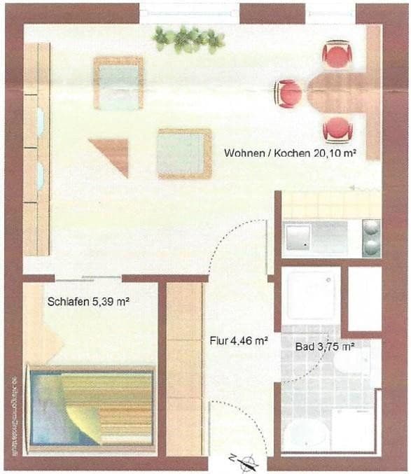 Predaj bytu 1-izbový 34 m², Leipzig Grünau, Sasko Predaj bytu 1-izbový 34 m², Leipzig Grünau, Sasko