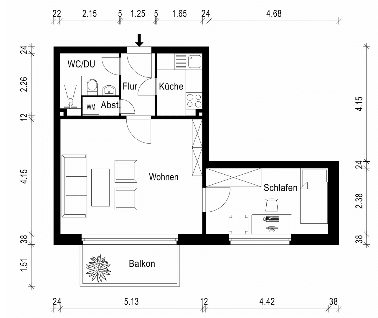 Predaj bytu 2-izbový 45 m², Hamburg, Hamburg Predaj bytu 2-izbový 45 m², Hamburg, Hamburg