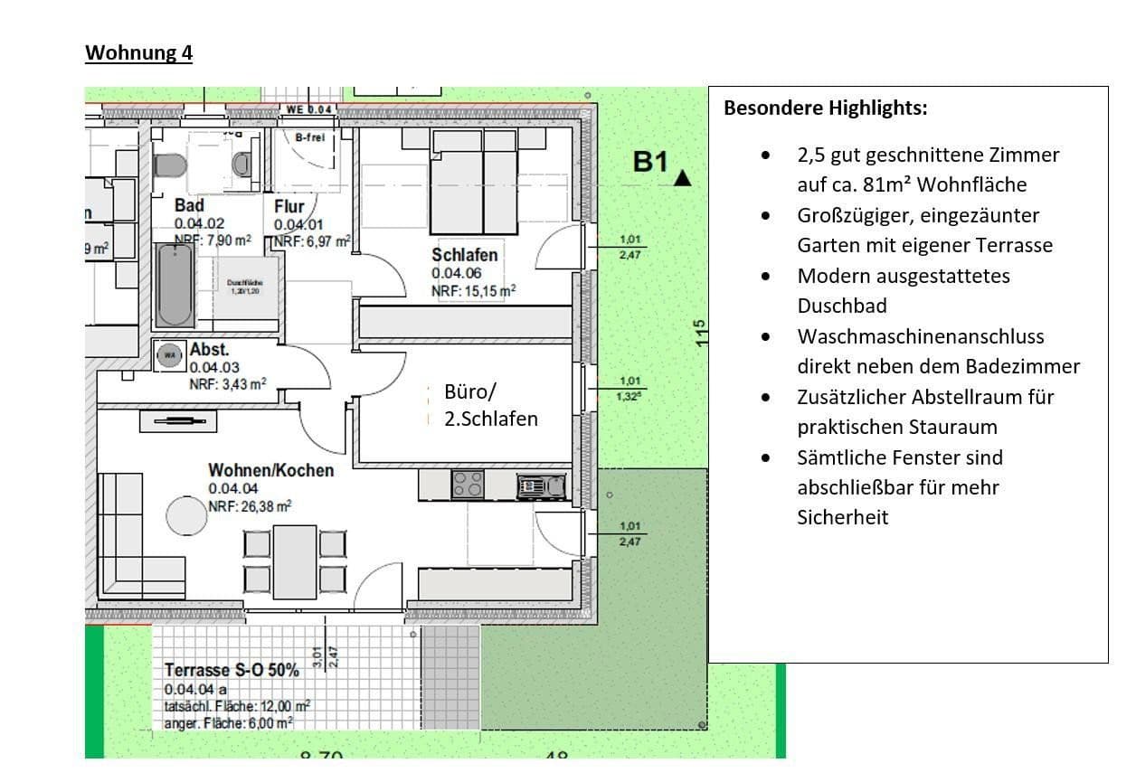 Prenájom bytu 4-izbový 112 m², Segeberger Str. 57, Neumünster, Šlezvicko-Holštajnsko Prenájom bytu 4-izbový 112 m², Segeberger Str. 57, Neumünster, Šlezvicko-Holštajnsko