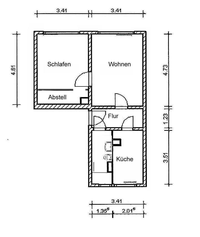 Predaj bytu 2-izbový 46 m², Leipzig, Sasko Predaj bytu 2-izbový 46 m², Leipzig, Sasko
