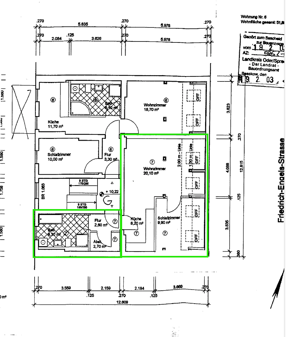 Prenájom bytu 2-izbový 52 m², Friedrich-Engels-Str. 37, Fürstenwalde/Spree, Brandenbursko Prenájom bytu 2-izbový 52 m², Friedrich-Engels-Str. 37, Fürstenwalde/Spree, Brandenbursko