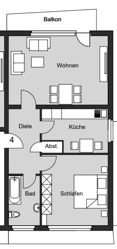 Prenájom bytu 2-izbový 72 m², Grundstraße 24, Wuppertal, Severné Porýnie - Westfálsko Prenájom bytu 2-izbový 72 m², Grundstraße 24, Wuppertal, Severné Porýnie - Westfálsko