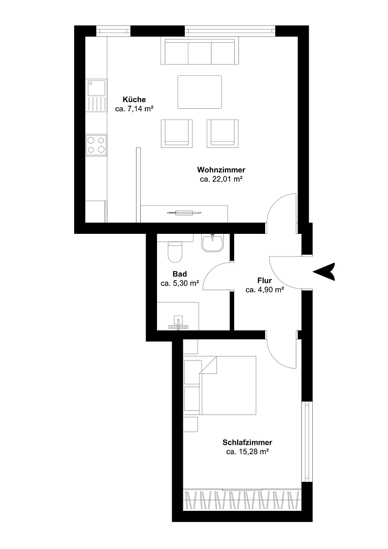 Prenájom bytu 2-izbový 60 m², Pivitt 2, Hagen, Severné Porýnie - Westfálsko Prenájom bytu 2-izbový 60 m², Pivitt 2, Hagen, Severné Porýnie - Westfálsko