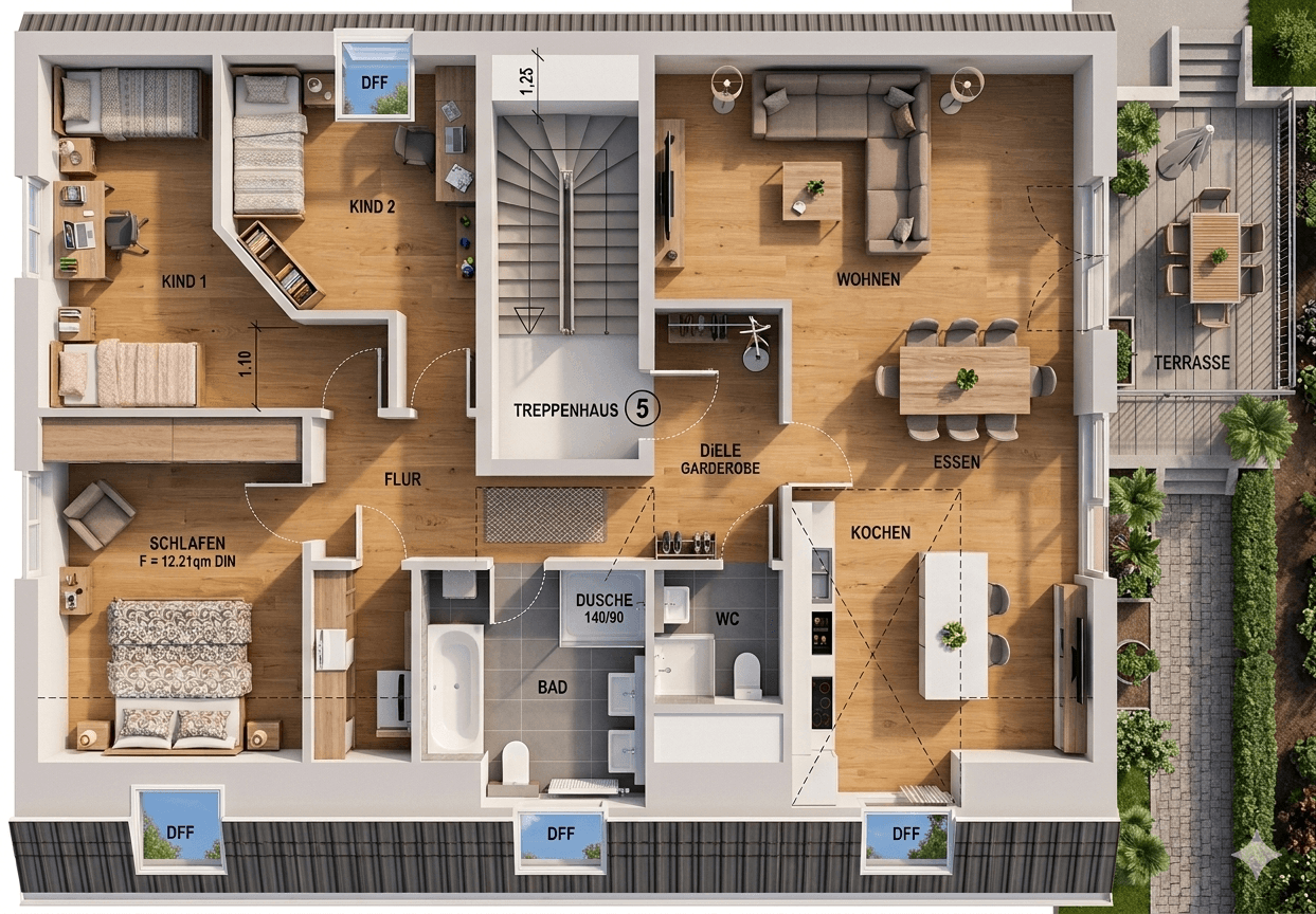 Prenájom bytu 4-izbový 108 m², Panoramastr. 4, Talheim, Bádensko-Wurttembersko Prenájom bytu 4-izbový 108 m², Panoramastr. 4, Talheim, Bádensko-Wurttembersko