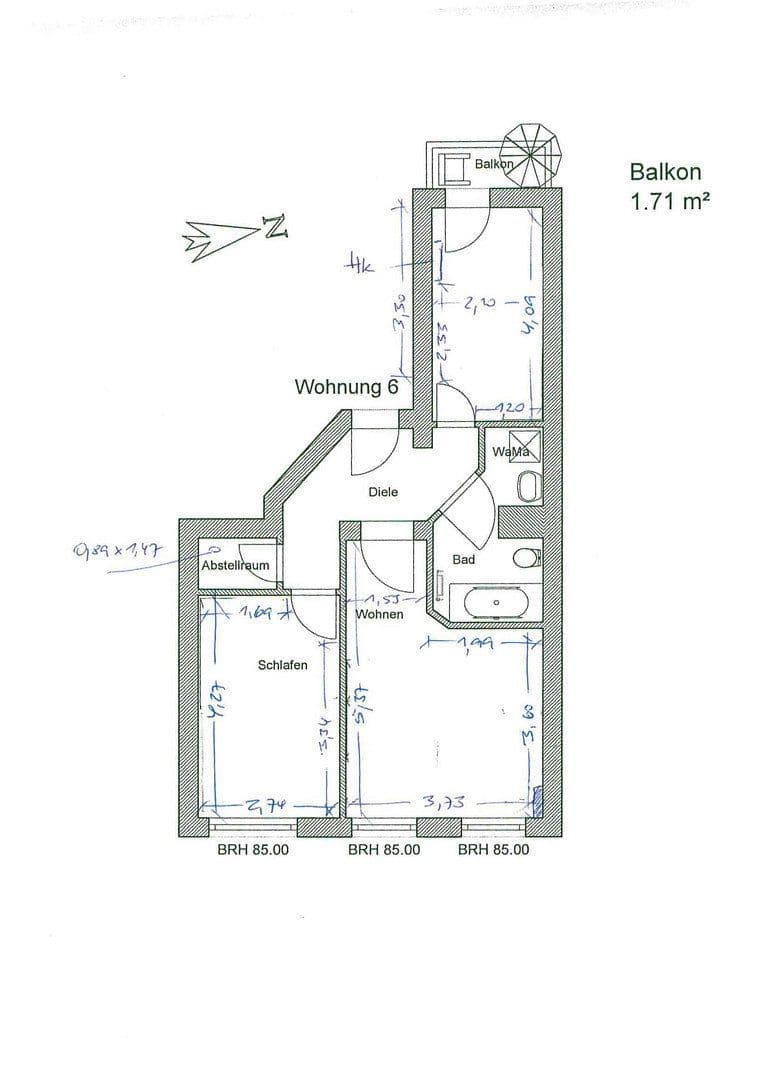 Prenájom bytu 2-izbový 56 m², Leipziger Straße 61, Zwickau, Sasko Prenájom bytu 2-izbový 56 m², Leipziger Straße 61, Zwickau, Sasko