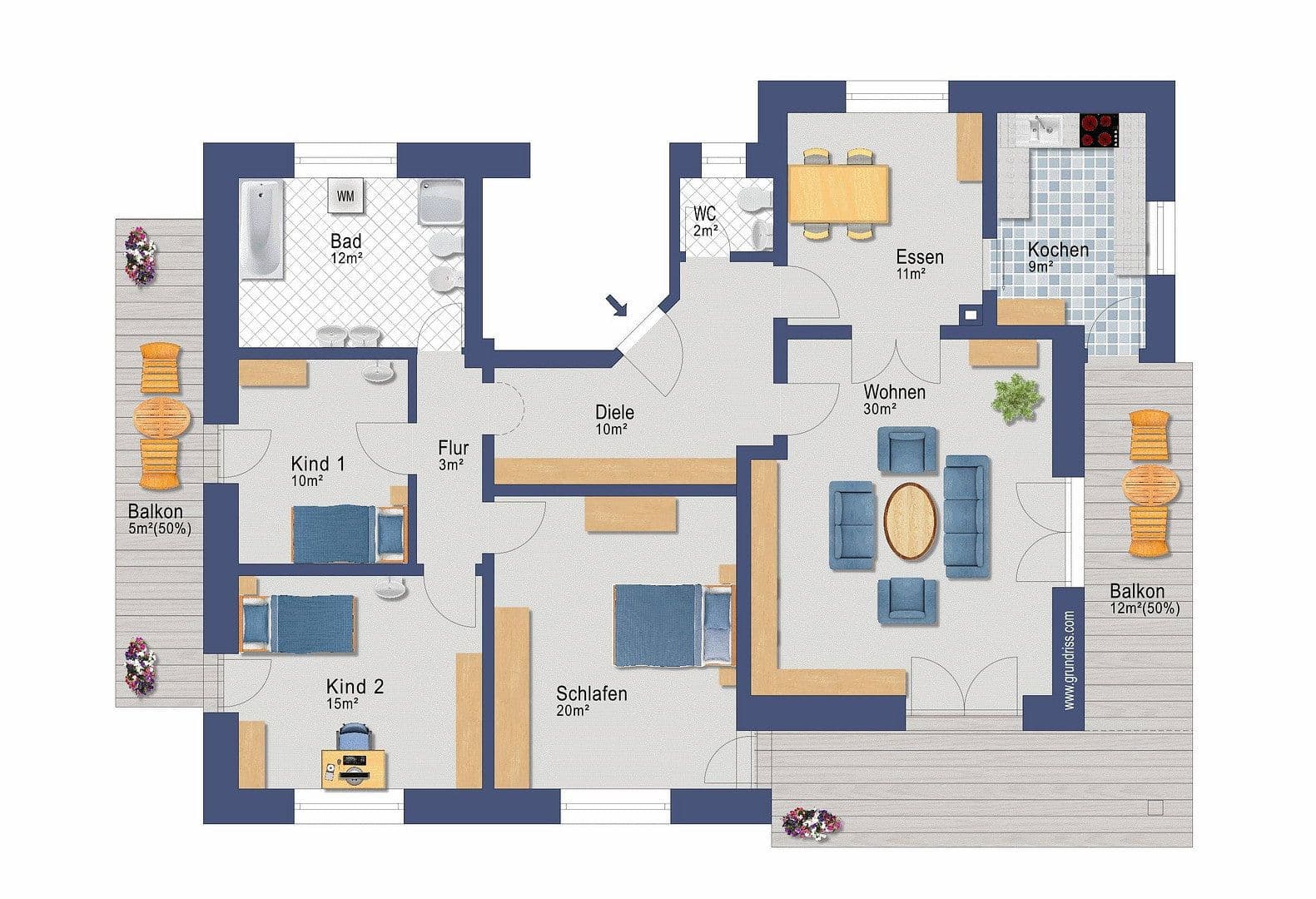 Prenájom bytu 4-izbový 140 m², Dollnstein OT Obereichstätt, Bavorsko Prenájom bytu 4-izbový 140 m², Dollnstein OT Obereichstätt, Bavorsko
