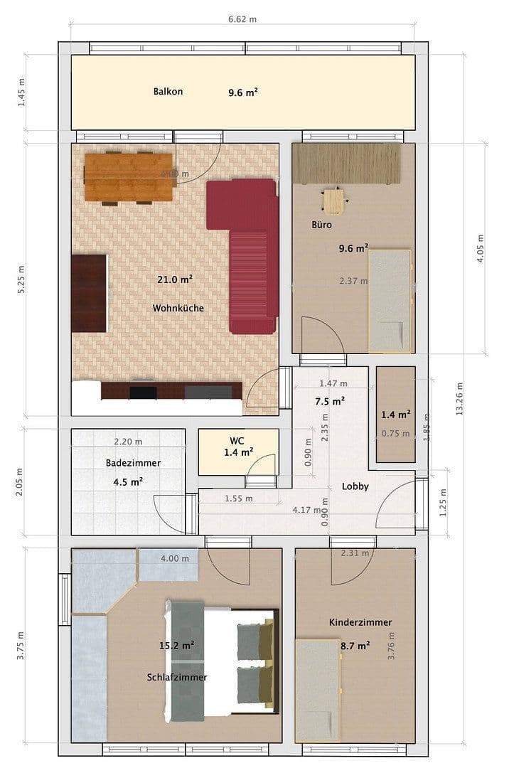 Prenájom bytu 4-izbový 76 m², Weissenseestr. 95, München, Bavorsko Prenájom bytu 4-izbový 76 m², Weissenseestr. 95, München, Bavorsko