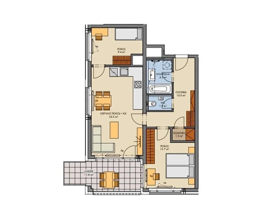 Predaj bytu 3-izbový 82 m², Bessemerova, Praha, Praha Predaj bytu 3-izbový 82 m², Bessemerova, Praha, Praha