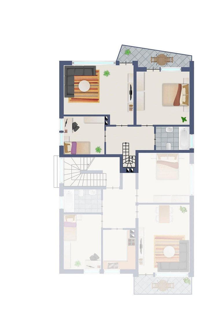 Prenájom bytu 4-izbový 130 m², Gartenweg 6, Köln, Severné Porýnie - Westfálsko Prenájom bytu 4-izbový 130 m², Gartenweg 6, Köln, Severné Porýnie - Westfálsko