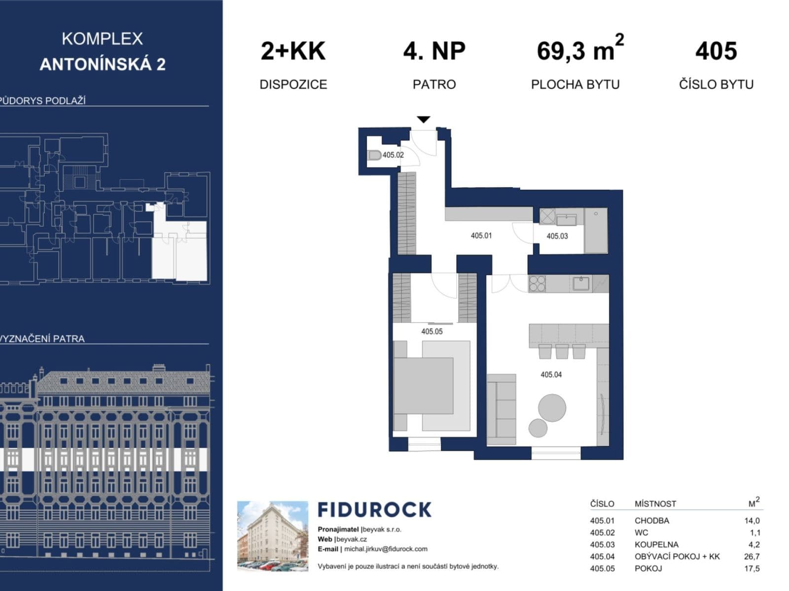 Prenájom bytu 2-izbový 69 m², Antonínská, Brno, Jihomoravský kraj Prenájom bytu 2-izbový 69 m², Antonínská, Brno, Jihomoravský kraj